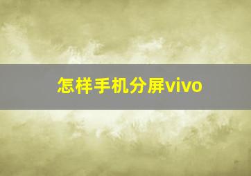 怎样手机分屏vivo