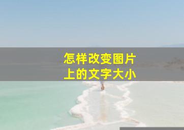 怎样改变图片上的文字大小