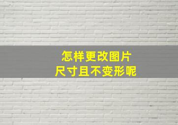 怎样更改图片尺寸且不变形呢