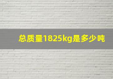 总质量1825kg是多少吨