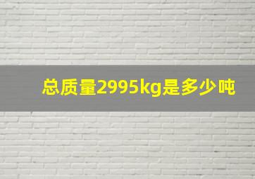 总质量2995kg是多少吨