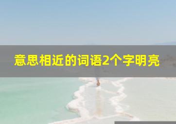 意思相近的词语2个字明亮