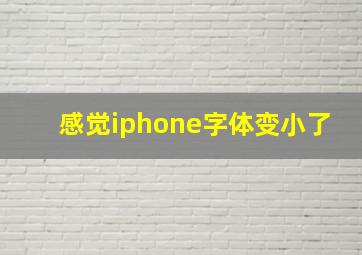 感觉iphone字体变小了