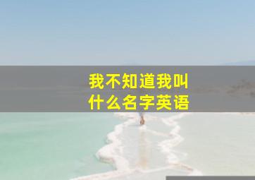 我不知道我叫什么名字英语