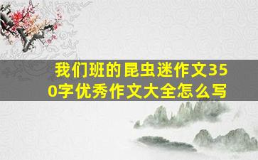 我们班的昆虫迷作文350字优秀作文大全怎么写