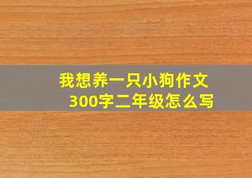 我想养一只小狗作文300字二年级怎么写