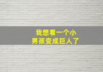 我想看一个小男孩变成巨人了