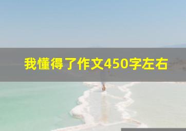 我懂得了作文450字左右