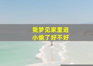 我梦见家里进小偷了好不好