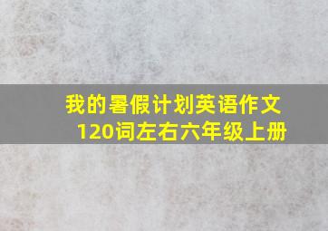 我的暑假计划英语作文120词左右六年级上册