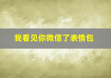 我看见你微信了表情包