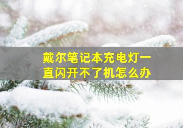 戴尔笔记本充电灯一直闪开不了机怎么办