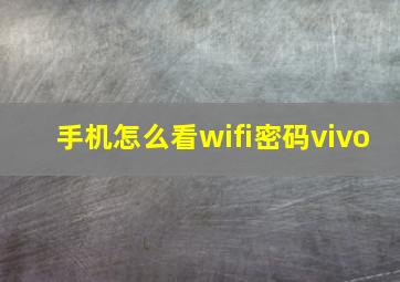 手机怎么看wifi密码vivo