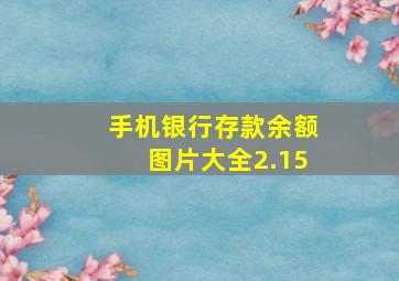 手机银行存款余额图片大全2.15