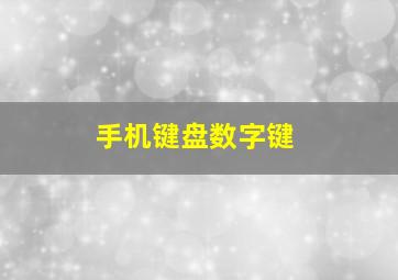 手机键盘数字键