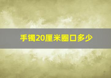 手镯20厘米圈口多少