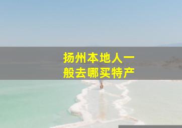 扬州本地人一般去哪买特产