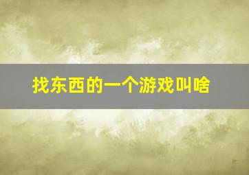 找东西的一个游戏叫啥