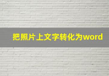 把照片上文字转化为word