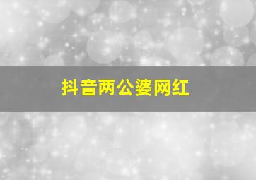 抖音两公婆网红