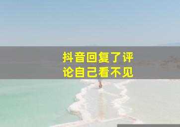 抖音回复了评论自己看不见