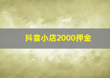 抖音小店2000押金