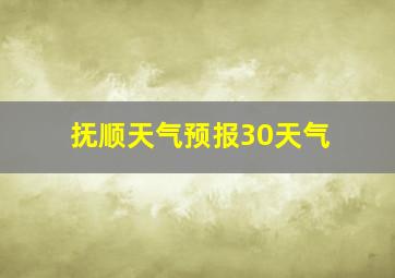 抚顺天气预报30天气