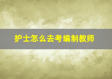 护士怎么去考编制教师