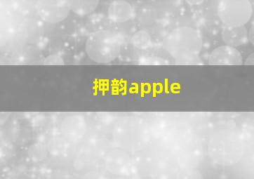 押韵apple