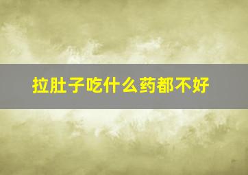 拉肚子吃什么药都不好