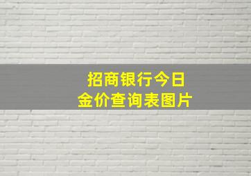 招商银行今日金价查询表图片