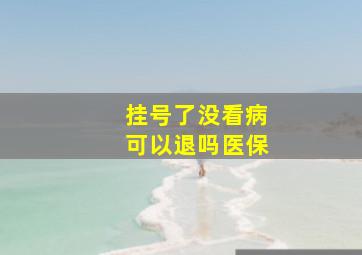 挂号了没看病可以退吗医保