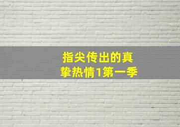 指尖传出的真挚热情1第一季