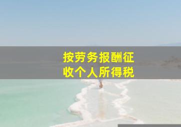 按劳务报酬征收个人所得税