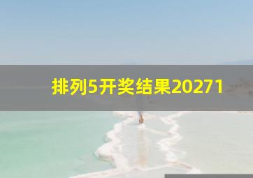 排列5开奖结果20271