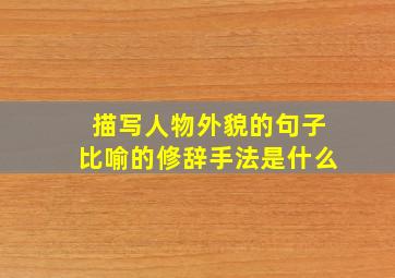 描写人物外貌的句子比喻的修辞手法是什么