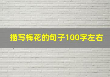 描写梅花的句子100字左右