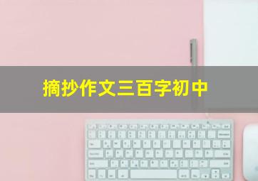 摘抄作文三百字初中