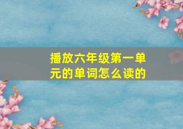 播放六年级第一单元的单词怎么读的