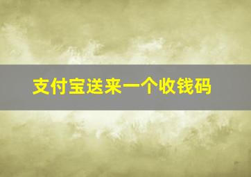 支付宝送来一个收钱码