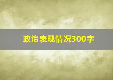 政治表现情况300字