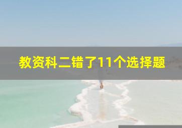 教资科二错了11个选择题