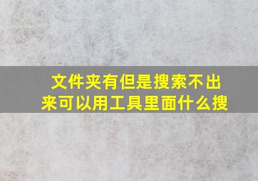 文件夹有但是搜索不出来可以用工具里面什么搜