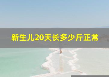 新生儿20天长多少斤正常