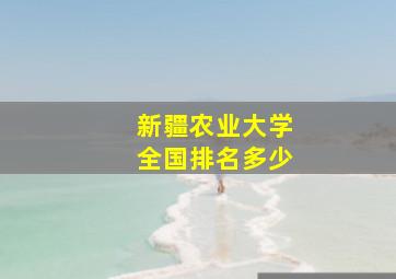 新疆农业大学全国排名多少