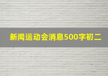 新闻运动会消息500字初二