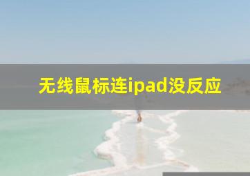 无线鼠标连ipad没反应