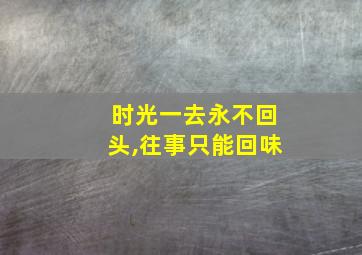 时光一去永不回头,往事只能回味