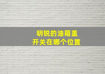 明锐的油箱盖开关在哪个位置