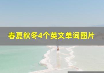 春夏秋冬4个英文单词图片